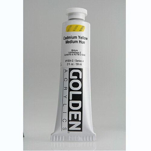 Golden, Heavy Body, Acrylic, Paint, 2oz, Cadmium Yellow Medium Hue